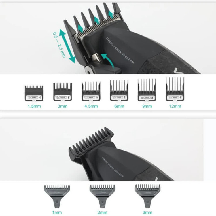 مجموعه 3 عددی ماشین اصلاح موی سر و صورت وی جی ار مدل V-640 s3