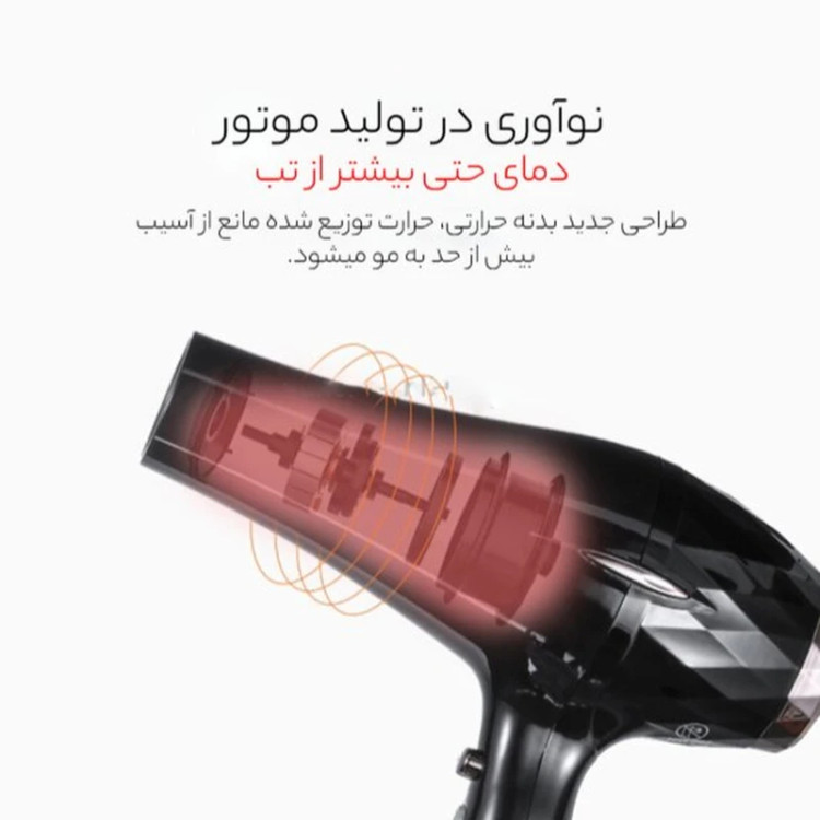 سشوار حرفهای 2200 وات وی جی ار مدل V-413