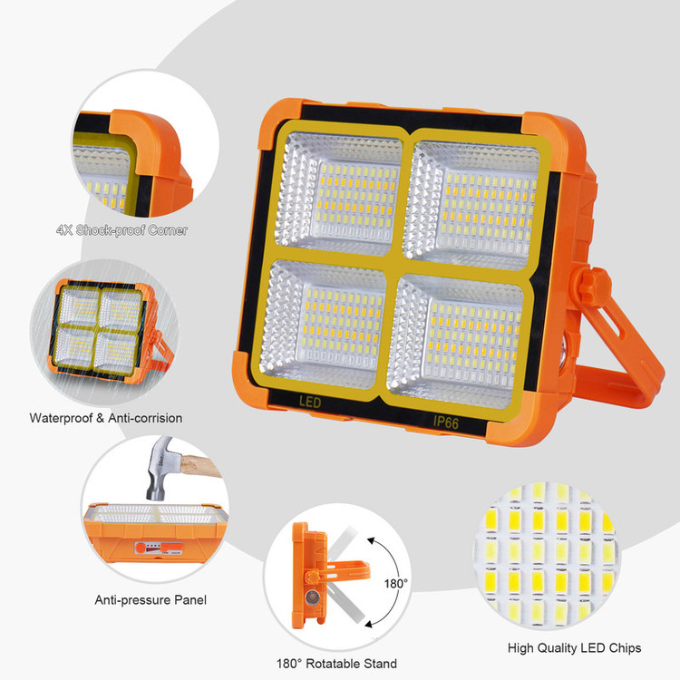 پروژکتور شارژی و خورشیدی وارسو مدل JY-IP66 288LED